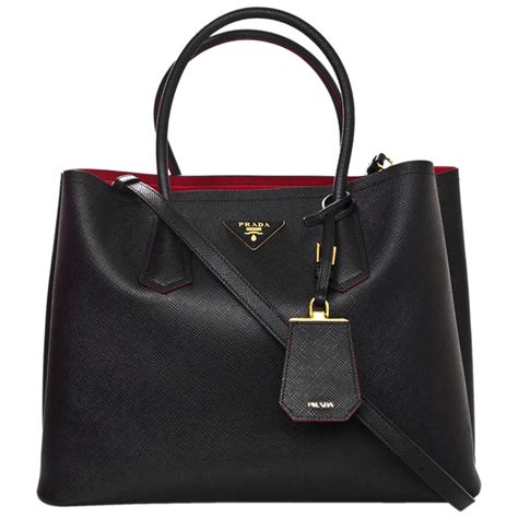 prada black and red bag|prada leather bag women black.